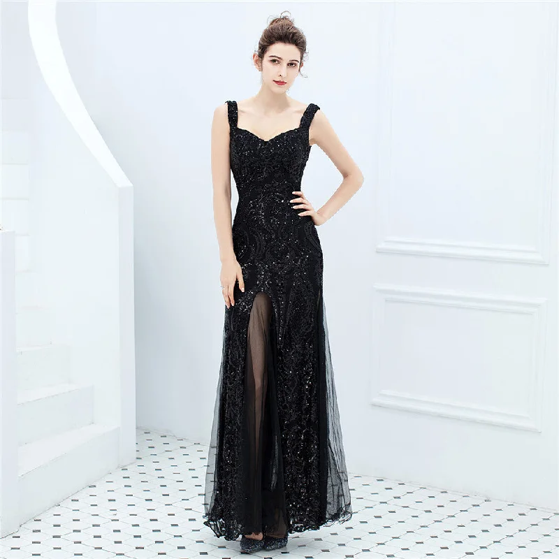 bridesmaid gown dressesFiona Back Low-cut Sequin Mermaid Formal Dress