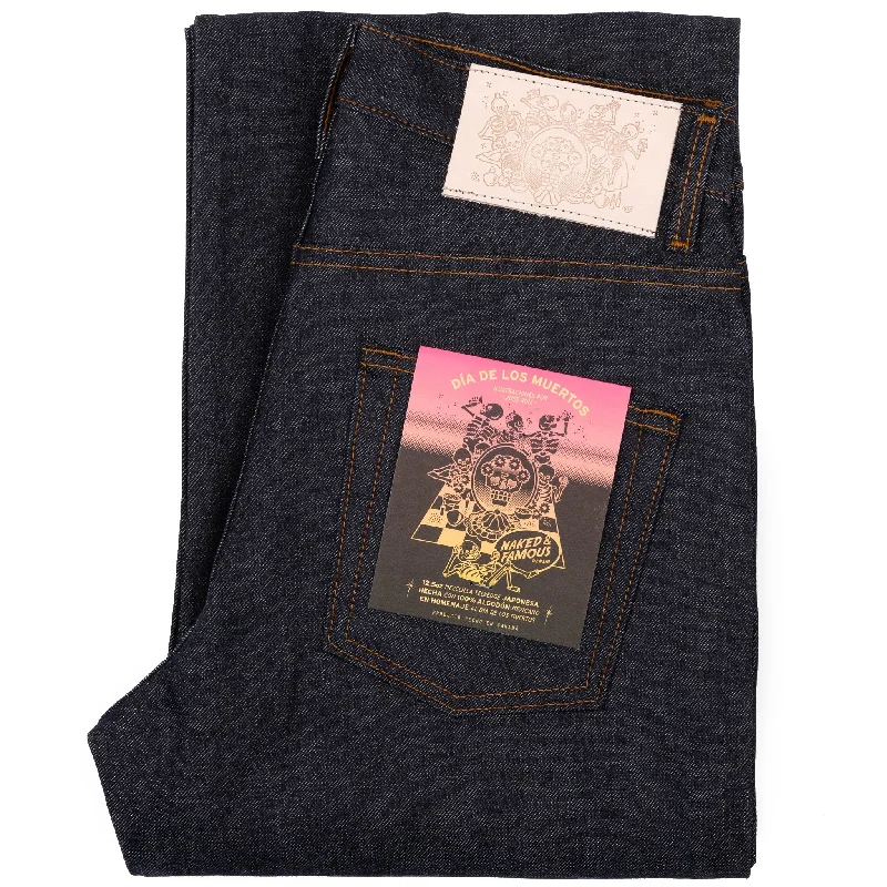 women's denim jeans for pear-shaped bodiesStrong Guy - Dia De Los Muertos Selvedge