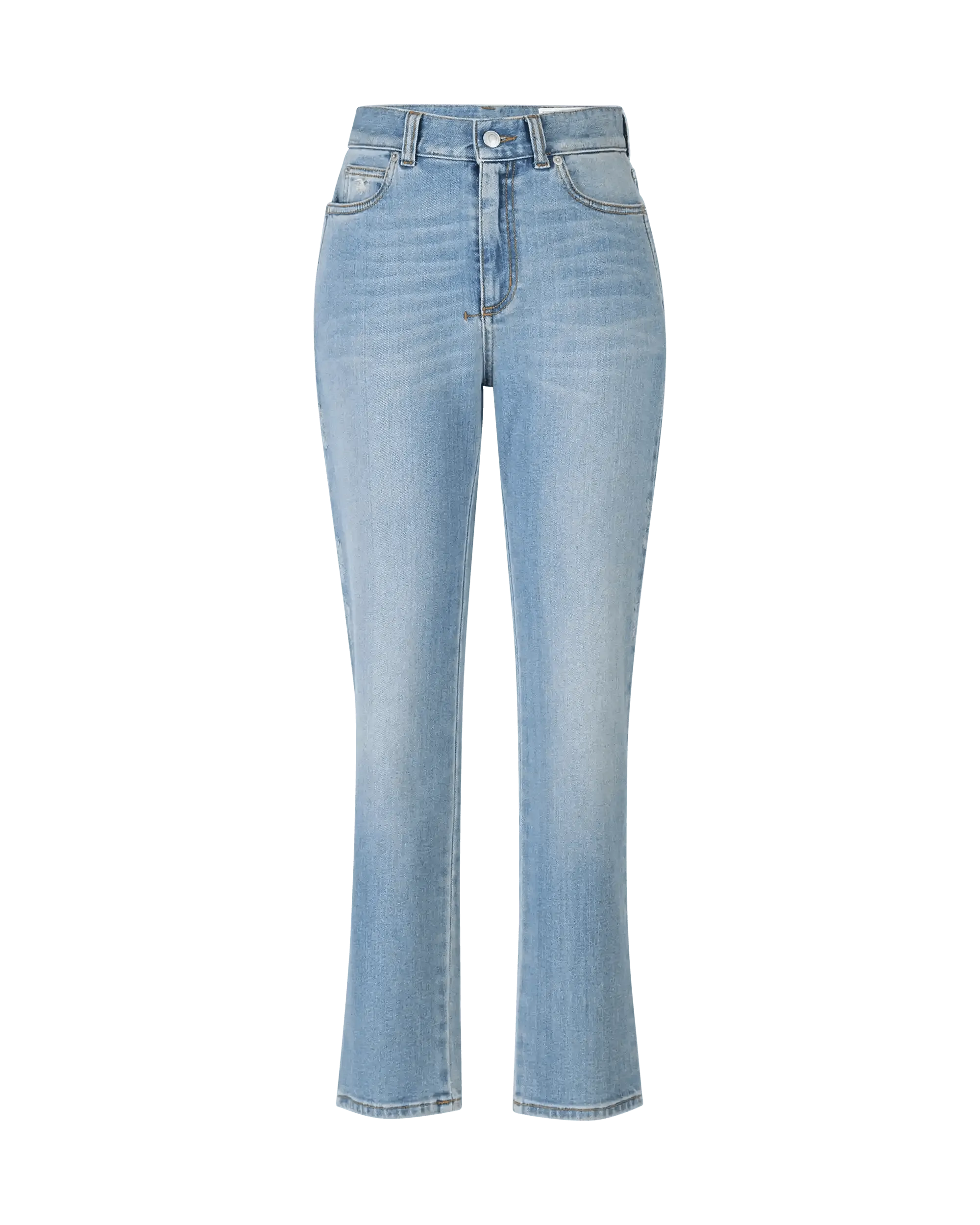 women's denim jeans with embroidery on pocketsFitted Five-Pocket Jeans