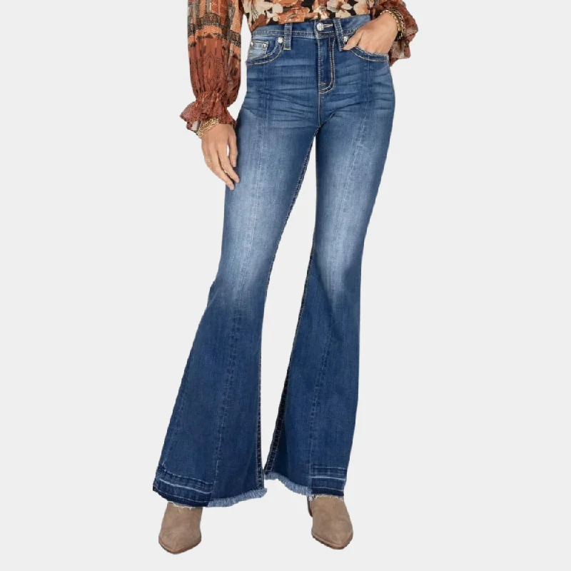 women's denim jeans for a cozy weekendMiss Me Denim Super Flare Jeans