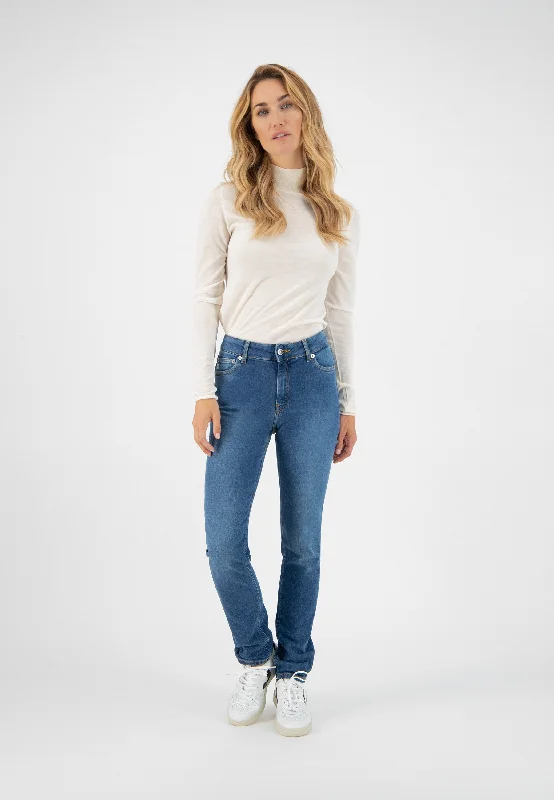 women's stone-washed denim jeansRegular Swan - Authentic Indigo - RCY