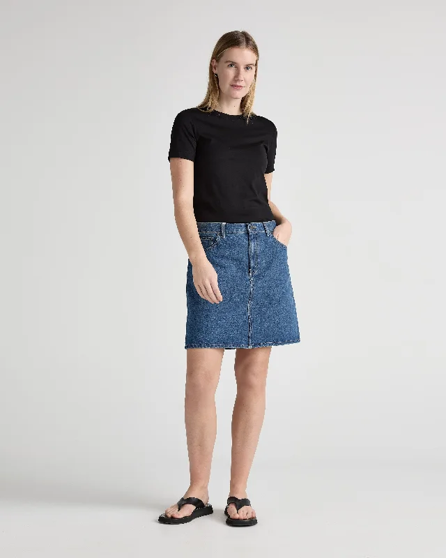 women's denim jeans for formal eventsAudry Mini Skirt - Medium Stone