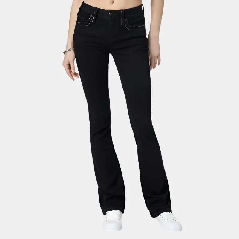 women's denim jeans for a vintage styleMiss Me Black Bootcut Jeans