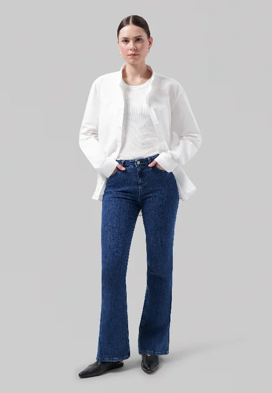 women's denim jeans for a timeless classic lookIsy Flared - Stone Indigo