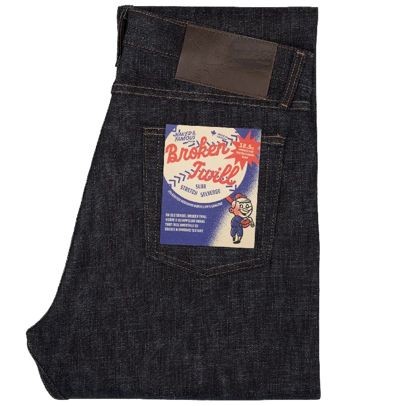 women's denim jeans with buttonsTrue Guy - Broken Twill Slub Stretch Selvedge