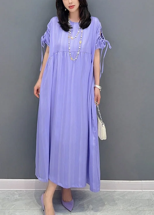 maxi dresses for mother of the brideOrganic Purple O-Neck Patchwork Party Maxi Dress Summer