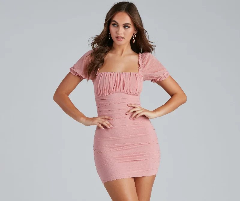 trendy Mimi dresses for InstagramRomance In Ruffles Mini Dress