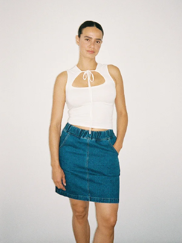 women's casual skirtsCity Skirt - Blue Denim