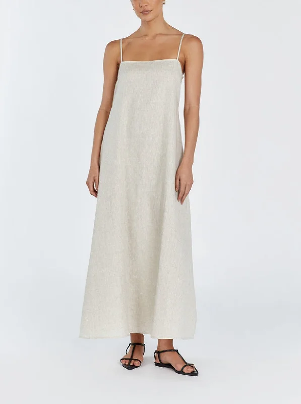 maxi dresses for petite womenJem Natural Stylish Linen Maxi Dress