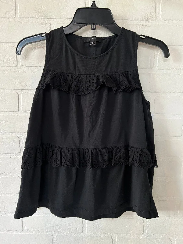 women's tops for those who prefer classic over trendy stylesBlack Top Sleeveless J. Crew, Size Xxs