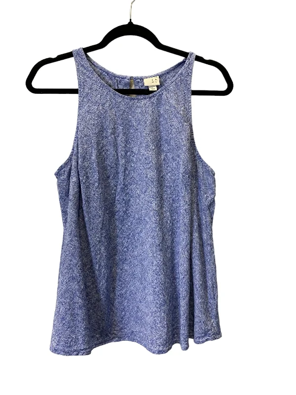 women's tops for minimalist aestheticsBlue Top Sleeveless A New Day, Size L