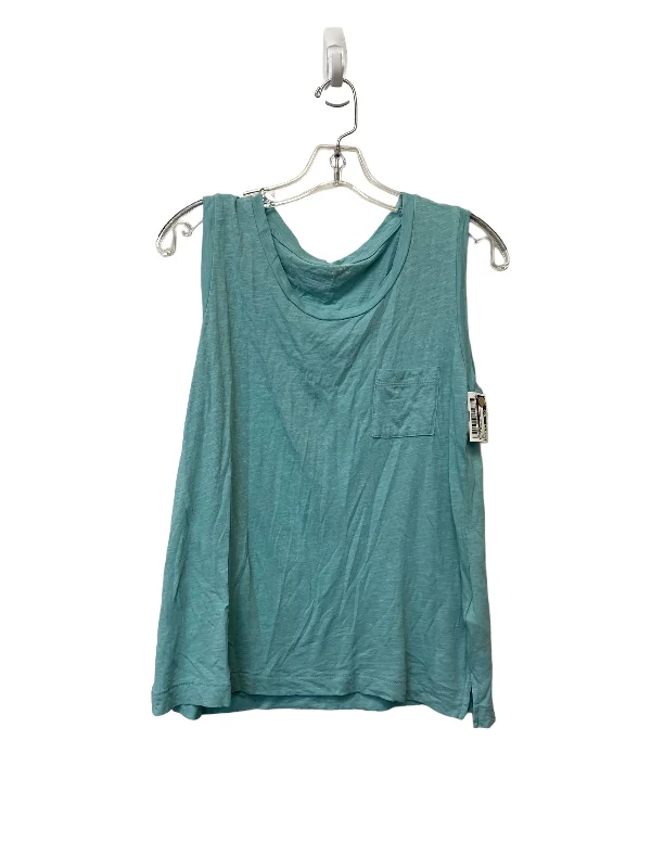 women's tops for those who want to stay on top of the latest fashion trends and wear pieces that are both stylish and on-trendBlue Top Sleeveless Basic Madewell, Size S