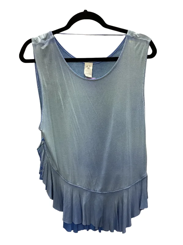 women's tops for vintage fashion enthusiastsBlue Top Sleeveless We The Free, Size S