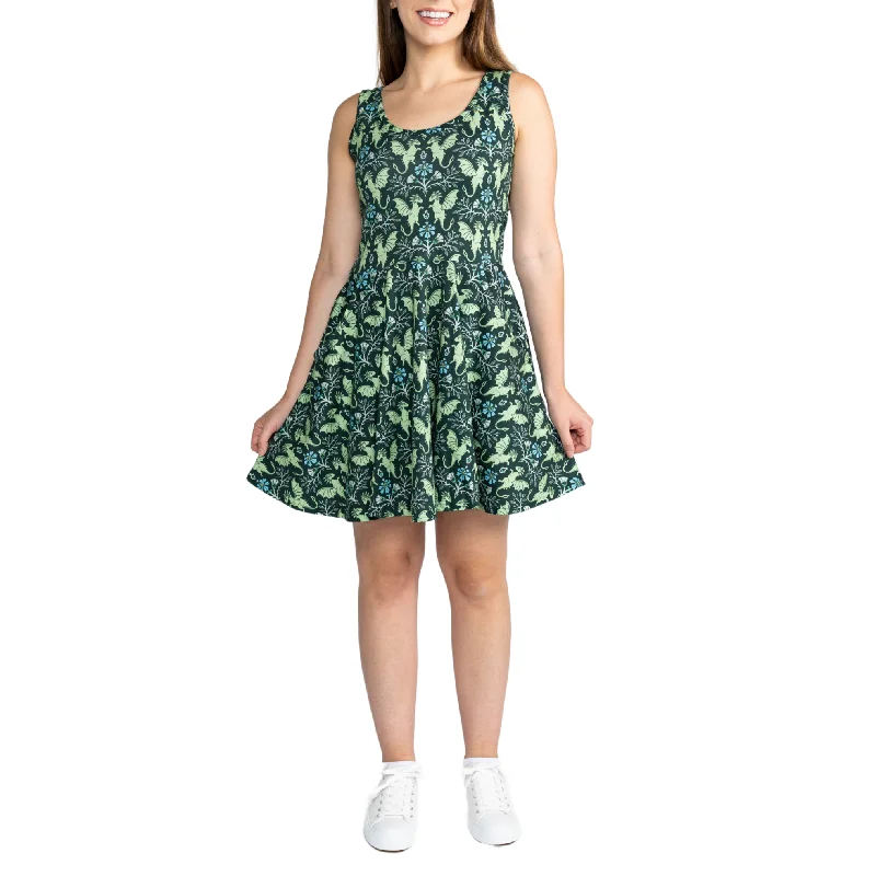 women's empire-line dressesDragons Damask Skater Dress