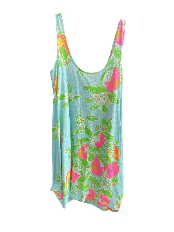 women's lace-up dressesDress Designer By Lilly Pulitzer In Tropical Print, Size: S