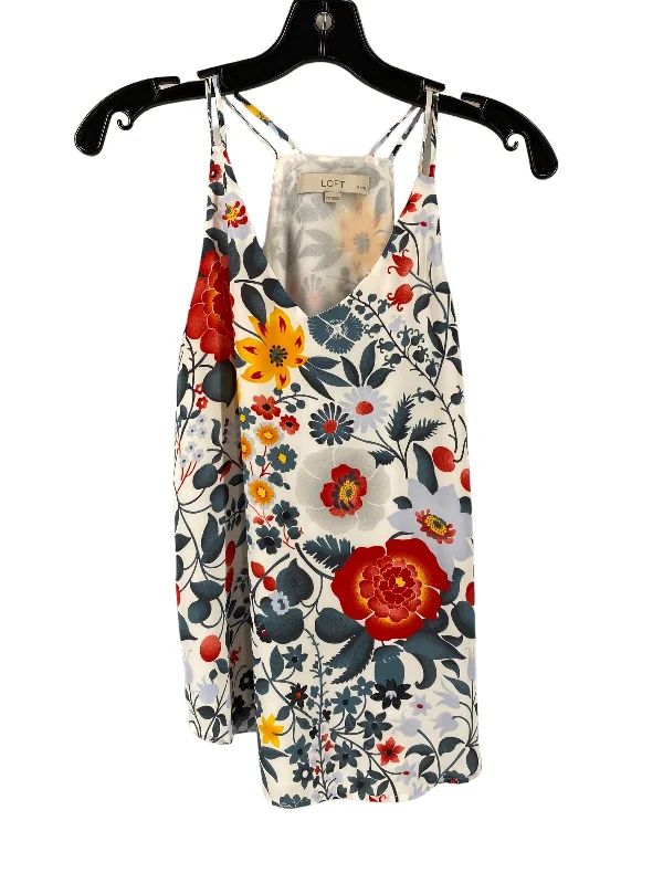 women's tops for those who want to invest in timeless piecesFloral Print Top Sleeveless Loft, Size Xs