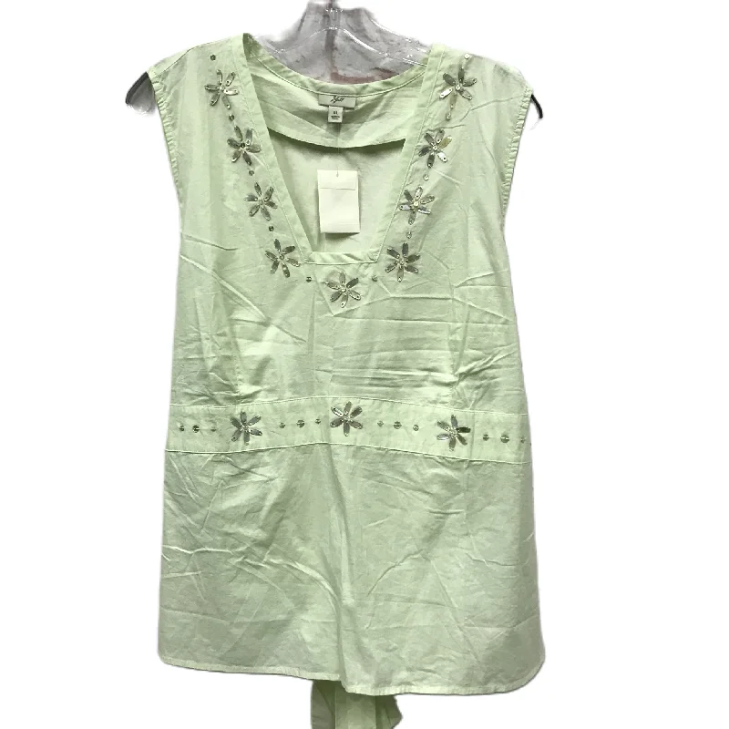 women's stylish topsGreen Top Sleeveless By J. Jill, Size: Xl