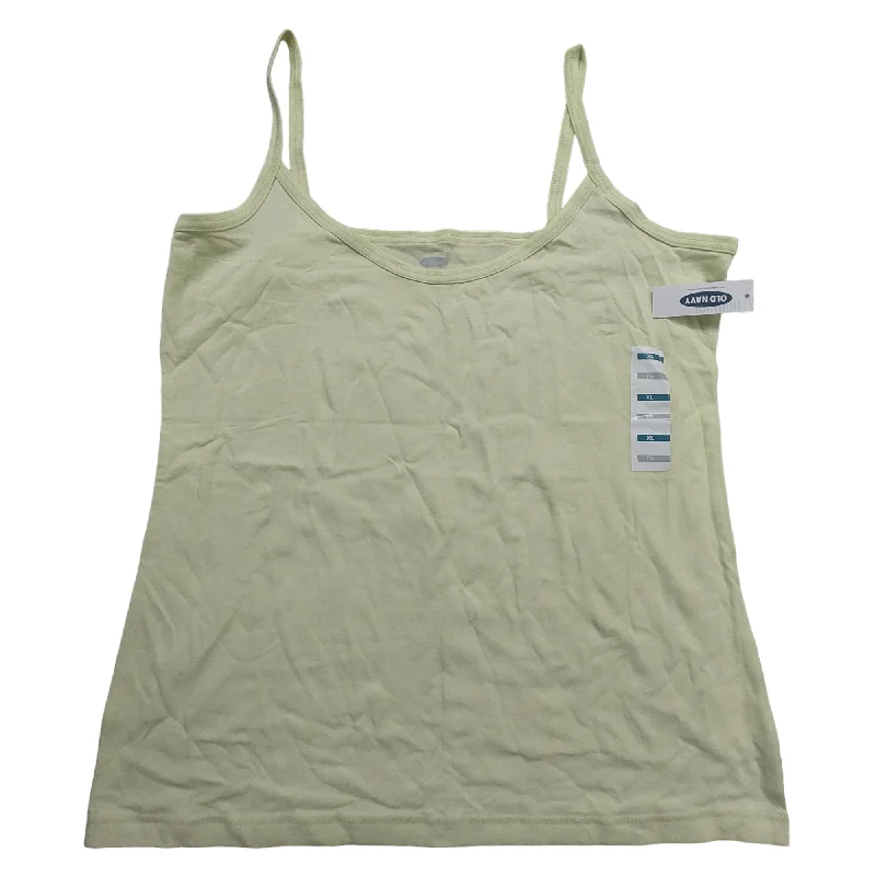 women's tops in solid colorsGreen Top Sleeveless Old Navy, Size Xl