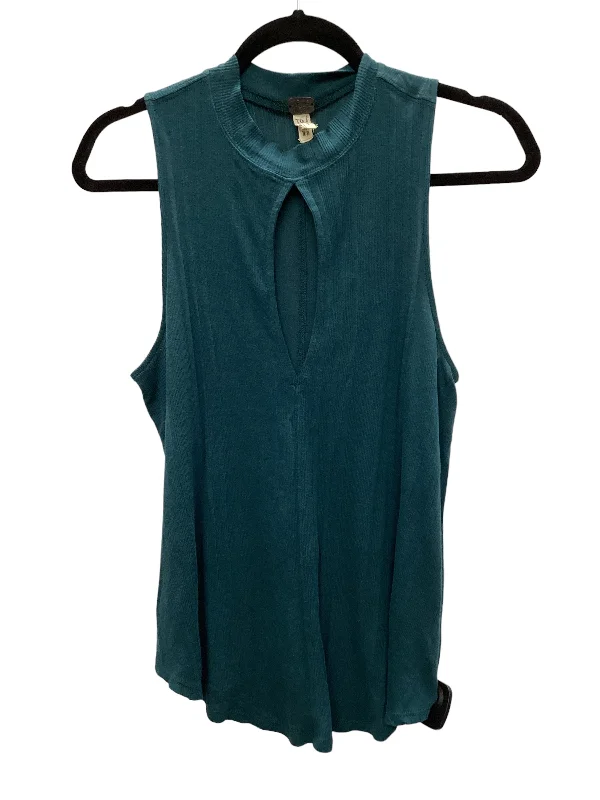 women's tops for boho-chic stylesGreen Top Sleeveless We The Free, Size Xs