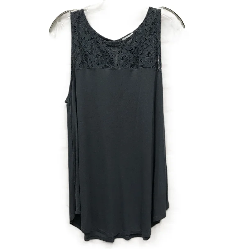 women's tops with spaghetti straps and deep V-necksGrey Top Sleeveless By Old Navy, Size: L