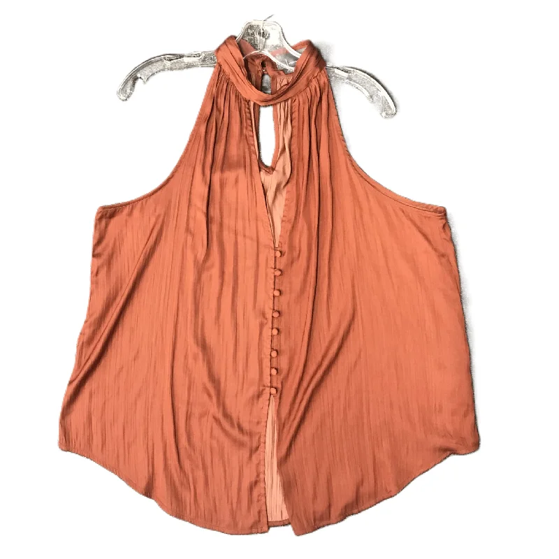 women's tops for summer festivalsOrange Top Sleeveless By Anthropologie, Size: Xl