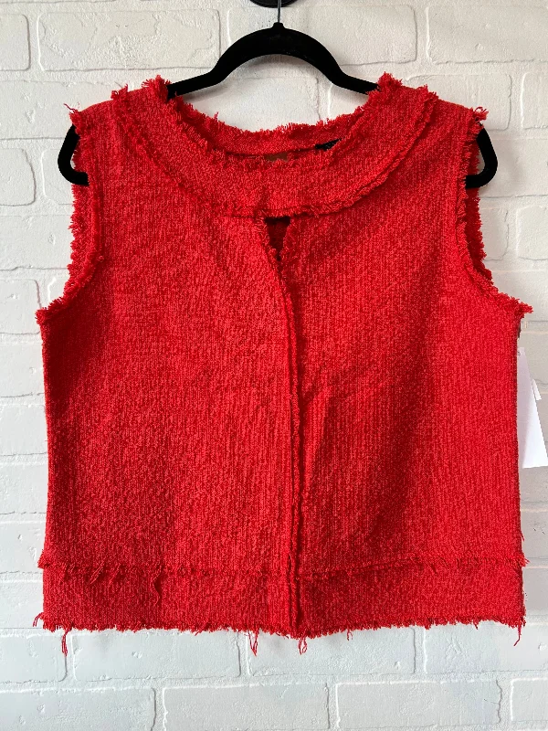 women's tops for those who want to add a touch of elegance and sophistication to their everyday wearOrange Top Sleeveless Zara, Size Xl