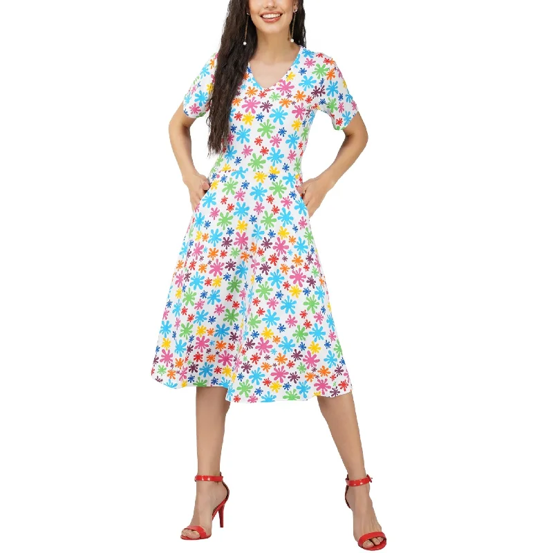 women's stylish dressesPaint Splats Fit & Flare Dress [FINAL SALE]