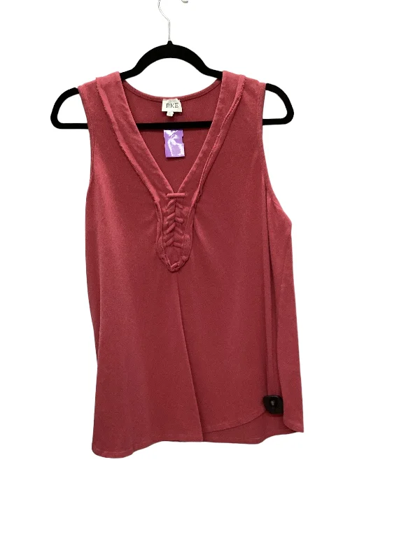 women's tops for those who want to make a bold fashion statement with their choice of topsPink Top Sleeveless Bke, Size Xl