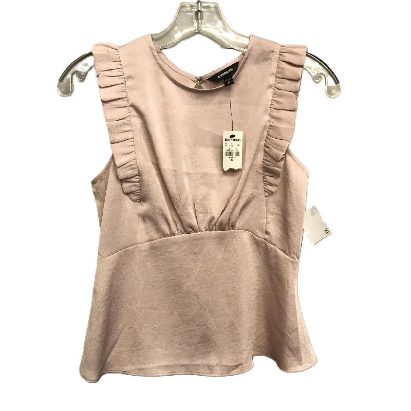 women's tops for smart casual looksPink Top Sleeveless By Express, Size: Xs