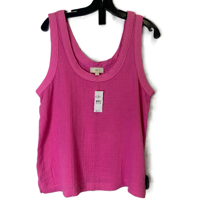 women's tops with geometric patternsPink Top Sleeveless By Loft, Size: M