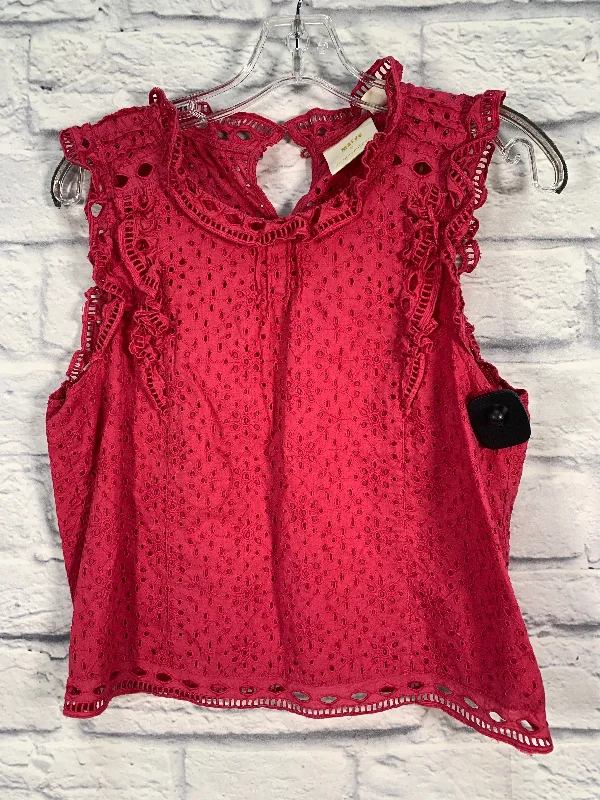 women's tops for those who love to mix and match prints and patternsPink Top Sleeveless Maeve, Size Xs