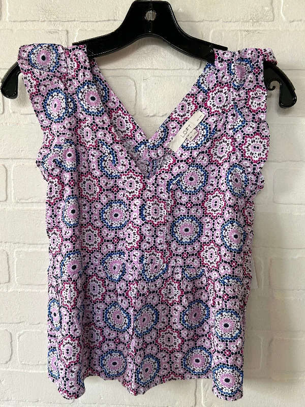 women's tops for those who seek both style and comfortPurple Top Sleeveless Loft, Size Xxs