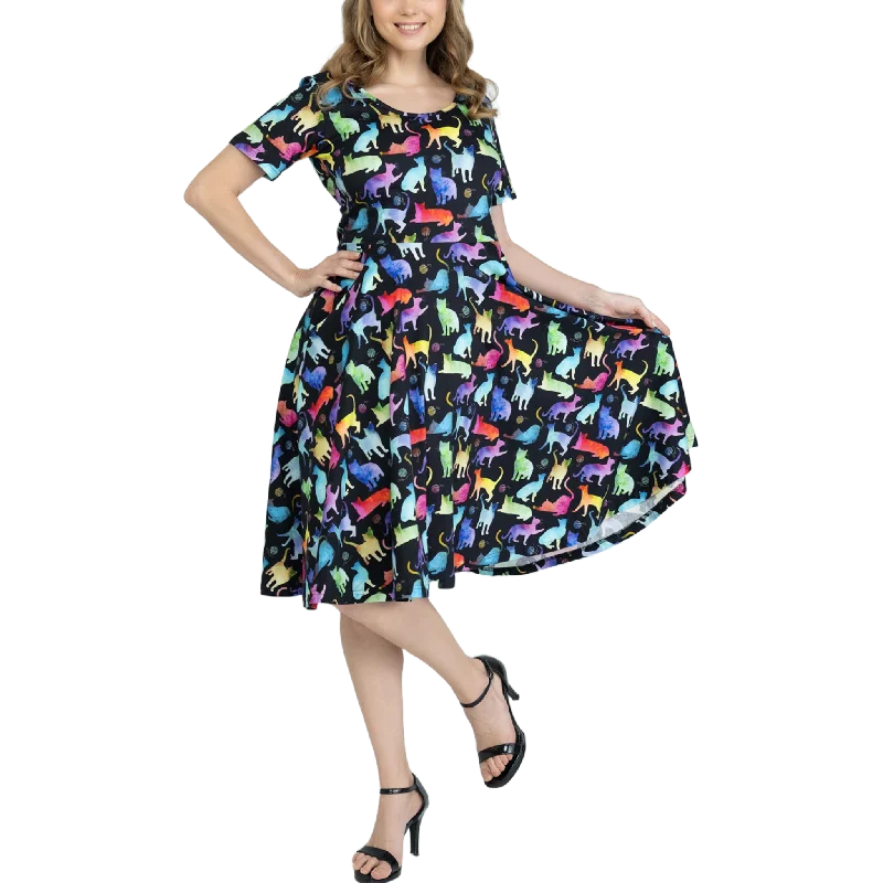 women's casual dressesRainbow Cats String Theory Twirl Dress