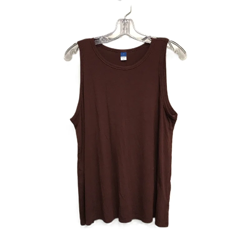 women's tops for casual FridaysRed Top Sleeveless Basic By Old Navy, Size: L