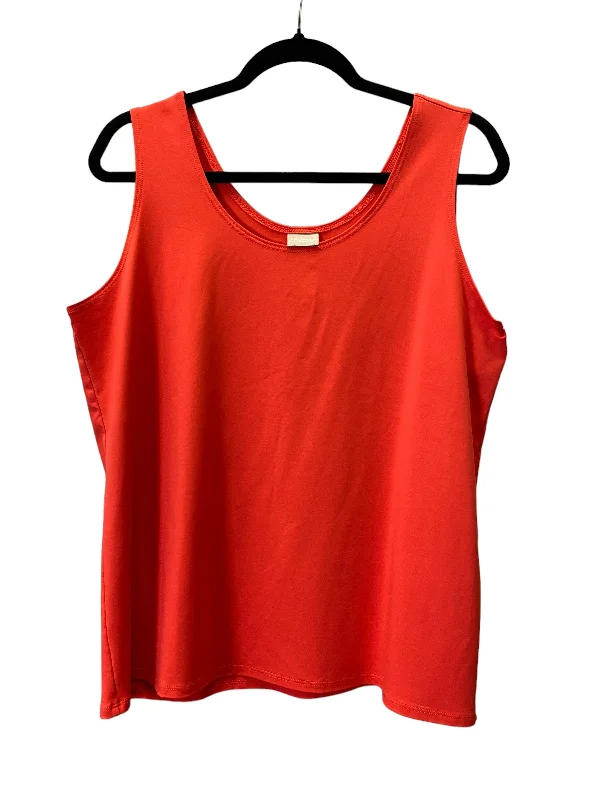 women's tops for cocktail partiesRed Top Sleeveless Chicos, Size L