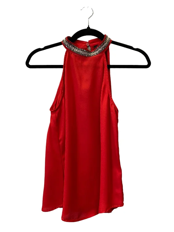 women's tops for smart casual looksRed Top Sleeveless Cmc, Size S