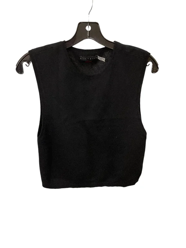 women's tops for those who want to make a bold fashion statement with their choice of topsTop Sleeveless By Alice + Olivia In Black, Size: M