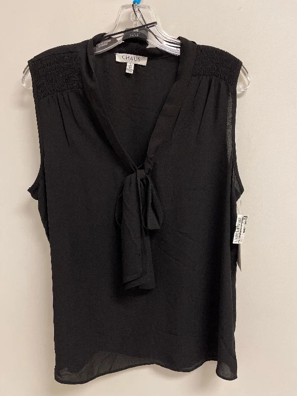 affordable women's topsTop Sleeveless By Chaus In Black, Size: L