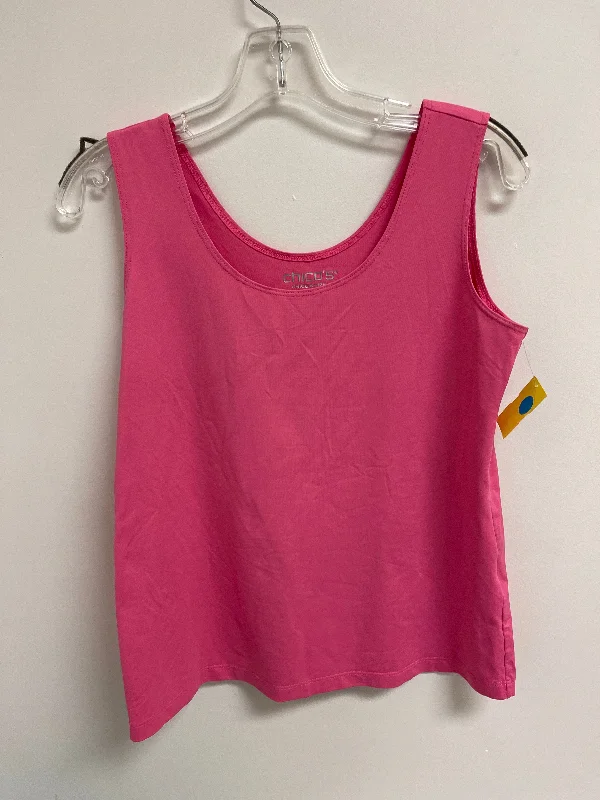 women's tops for those who want to stay warm and stylish during colder weatherTop Sleeveless By Chicos In Pink, Size: M