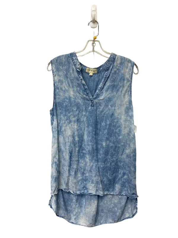 women's tops for those who want to show off their figure in a flattering wayTop Sleeveless By Cloth & Stone In Blue, Size: L