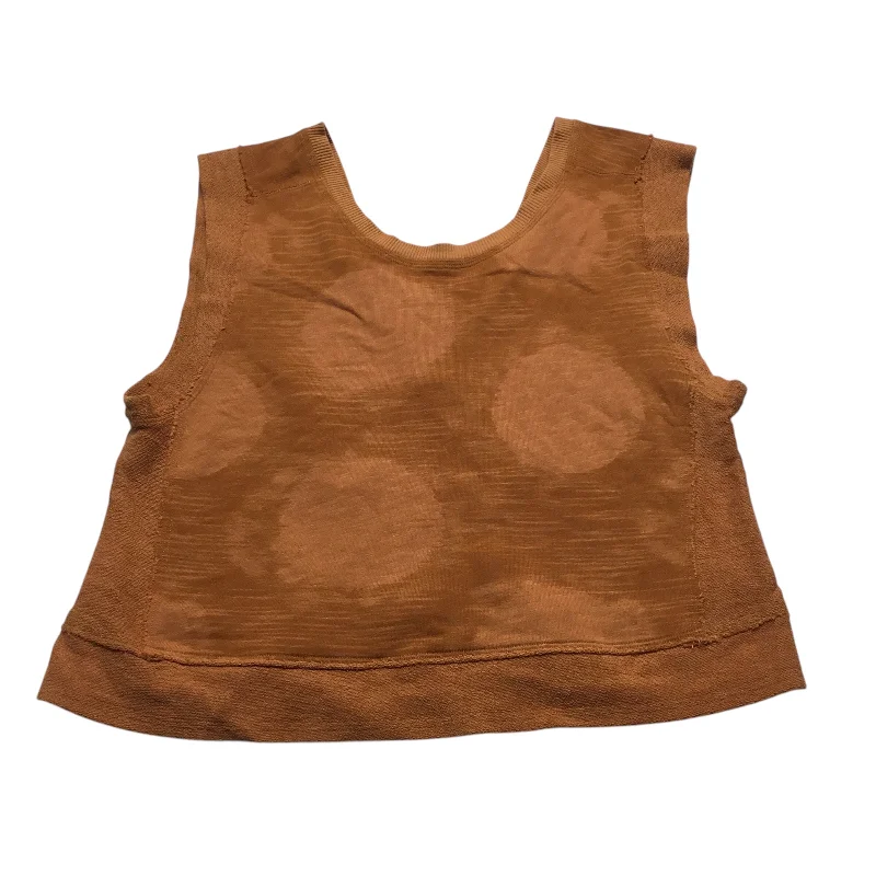 women's tops with ruffled hemsTop Sleeveless By Daily Practice By Anthropologie In Orange, Size: M