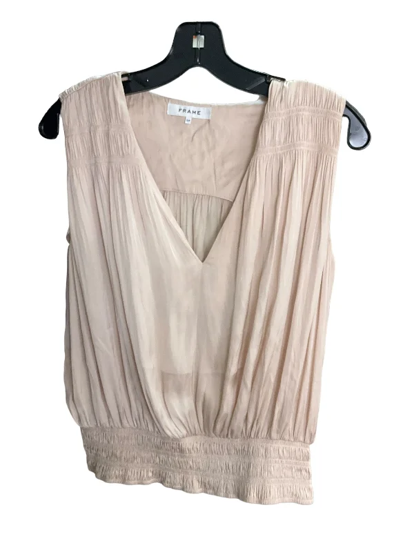 women's tops for casual FridaysTop Sleeveless By Frame In Beige, Size: S