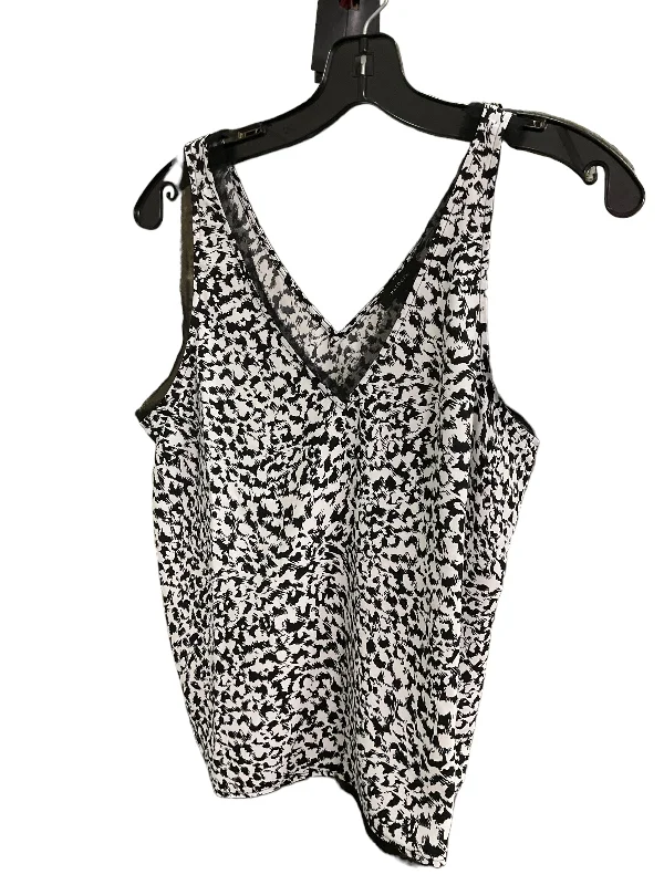 tank tops for womenTop Sleeveless By Halogen In White Black, Size: S