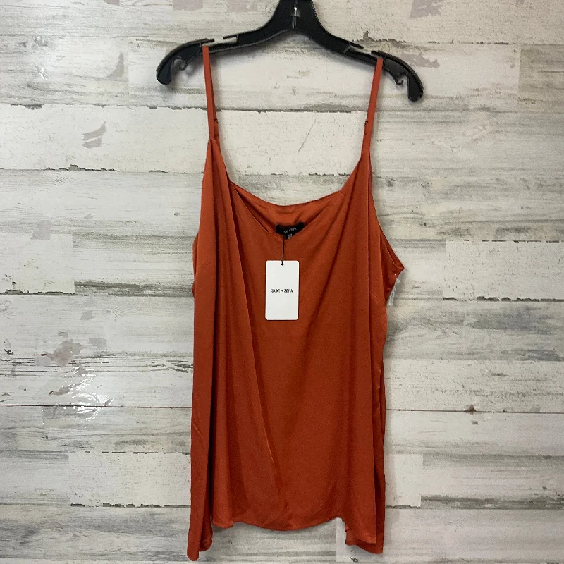 women's tops for those who love to experiment with fashionTop Sleeveless By SAINT + SOFIA In Orange, Size: Xxl