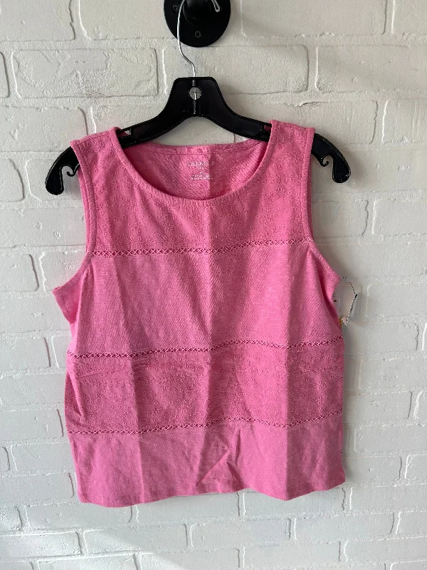 women's tops with sequin embellishmentsTop Sleeveless By Talbots In Pink, Size: Mp