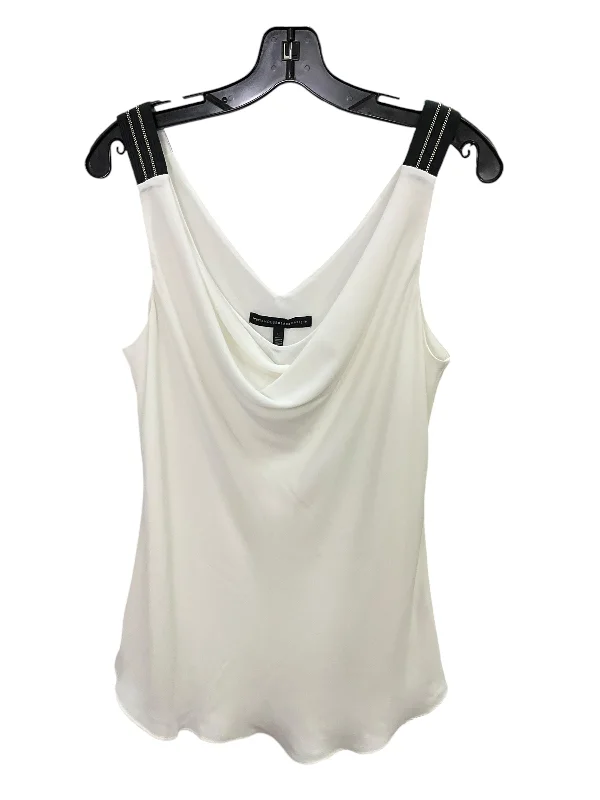 cozy women's tops for fall and winterTop Sleeveless By White House Black Market In White Black, Size: L