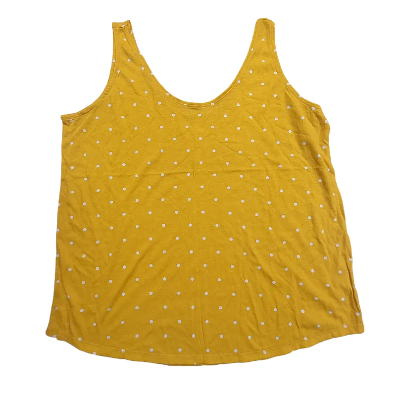 women's tops with sleeveless designsWhite & Yellow Top Sleeveless Old Navy, Size Xl