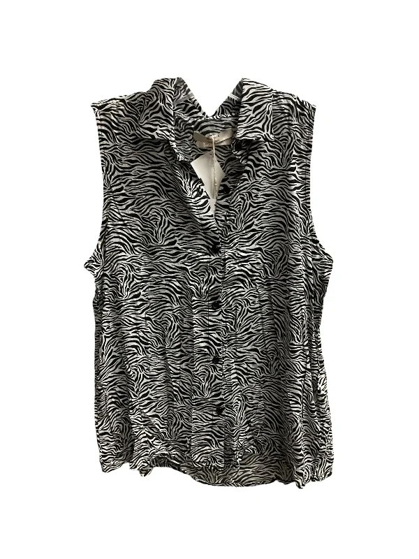 women's tops for relaxed weekendsZebra Print Top Sleeveless Pull & Bear, Size S