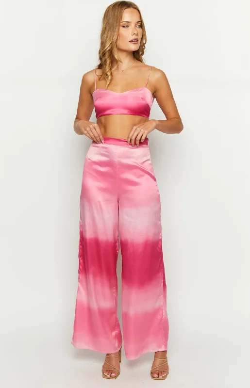 women's convertible pantsBailee Pink Ombre Pants