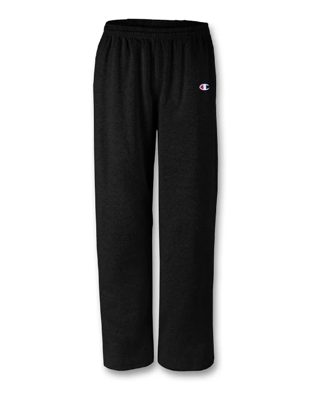 women's vintage pantsChampion Reverse Weave Open Bottom Sweatpants with Pockets